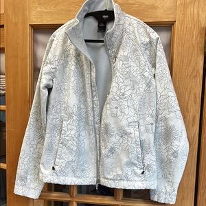 The North Face Floral Patterned  Soft Shell Jacket, Gray, sz M
